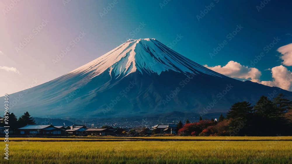 Fototapeta premium Vector illustration of beautiful landscape 