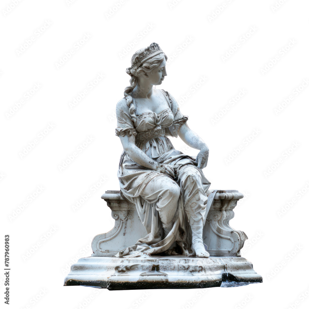 Water Nymph of Rococo Art isolated on transparent png. Water Nymph of Rococo Art isolated on transparent png.