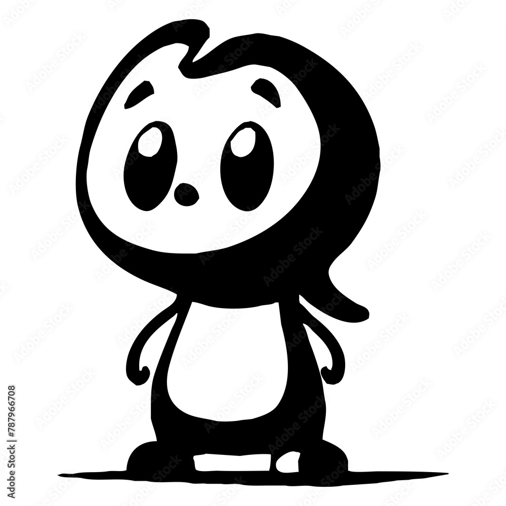 Black and white cartoon . Pattern for T-shirt, covers. Generated by Ai Black and white cartoon . Pattern for T-shirt, covers. Generated by Ai