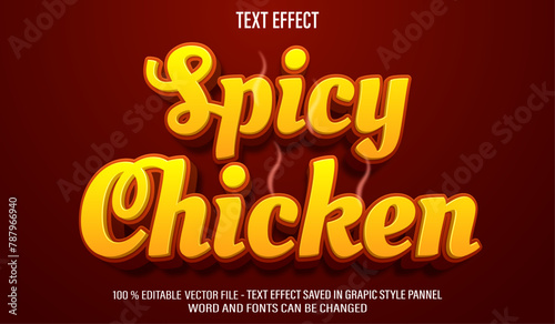 Spicy Chicken 3d editable text effect style