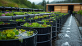 Power of Rainwater - rooftop rainwater harvesting system collecting and storing rainwater in a sleek, modern container