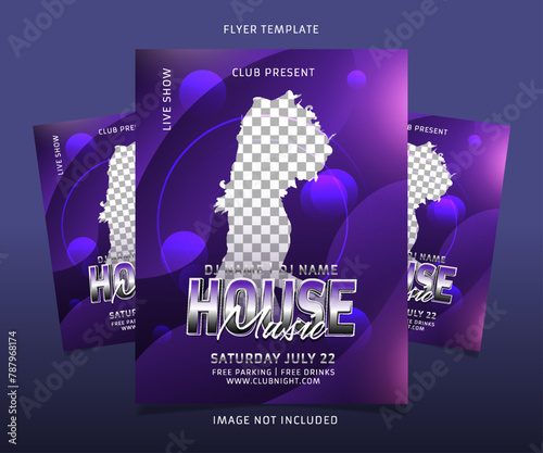 House music flyer template