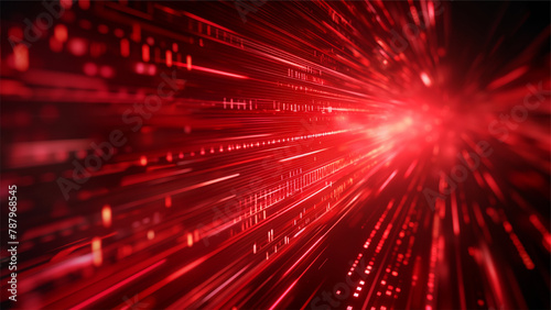 red abstract technology background of high speed global data transfercomputing cyber attack.