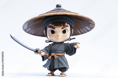 3D illustration image of samurai/侍の3Dイラスト画像 photo