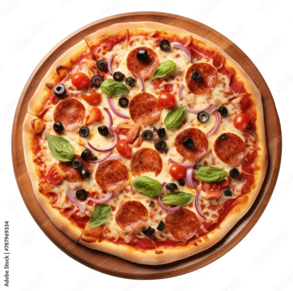 PNG Pizza plate food mozzarella
