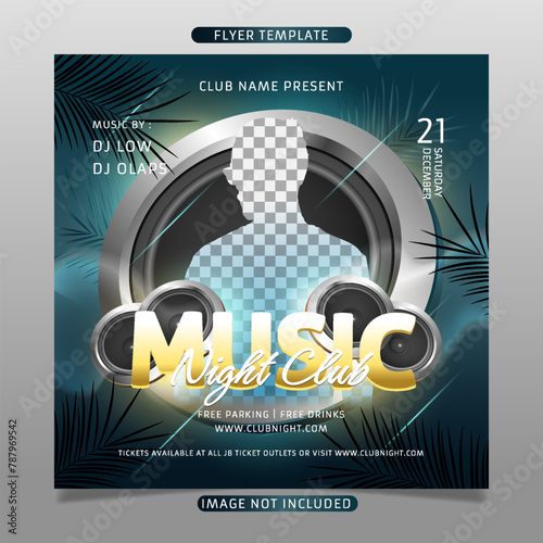 Music night club flyer template