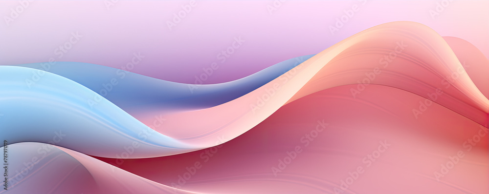 Soft pastel hues in undulating shapes create a serene and modern backdrop Ideal for design and digital art concepts. Soft pastel hues in undulating shapes create a serene and modern backdrop Ideal for design and digital art concepts.
