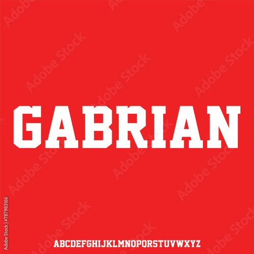 Gabrian bold condensed font for poster and head line