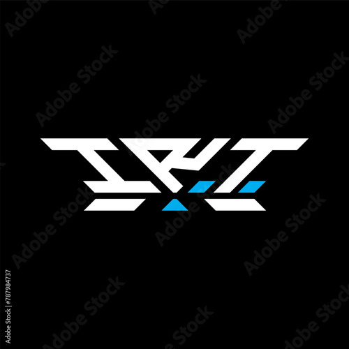 IRT letter logo vector design, IRT simple and modern logo. IRT luxurious alphabet design photo