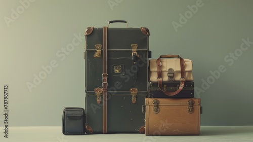 Large and small suitcases side by side, filled with travel necessities, showcasing options for trip length photo