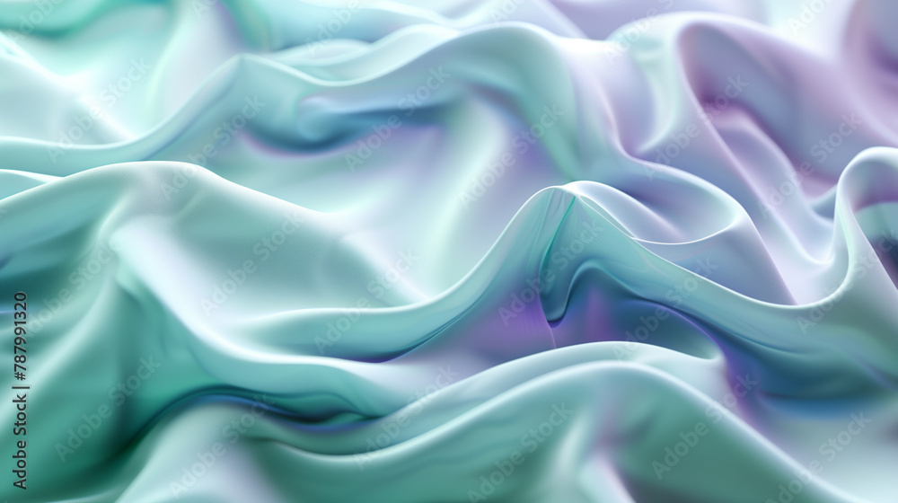 Obraz premium abstract background blue light green purple gradient 3d waves wallpaper, business background 