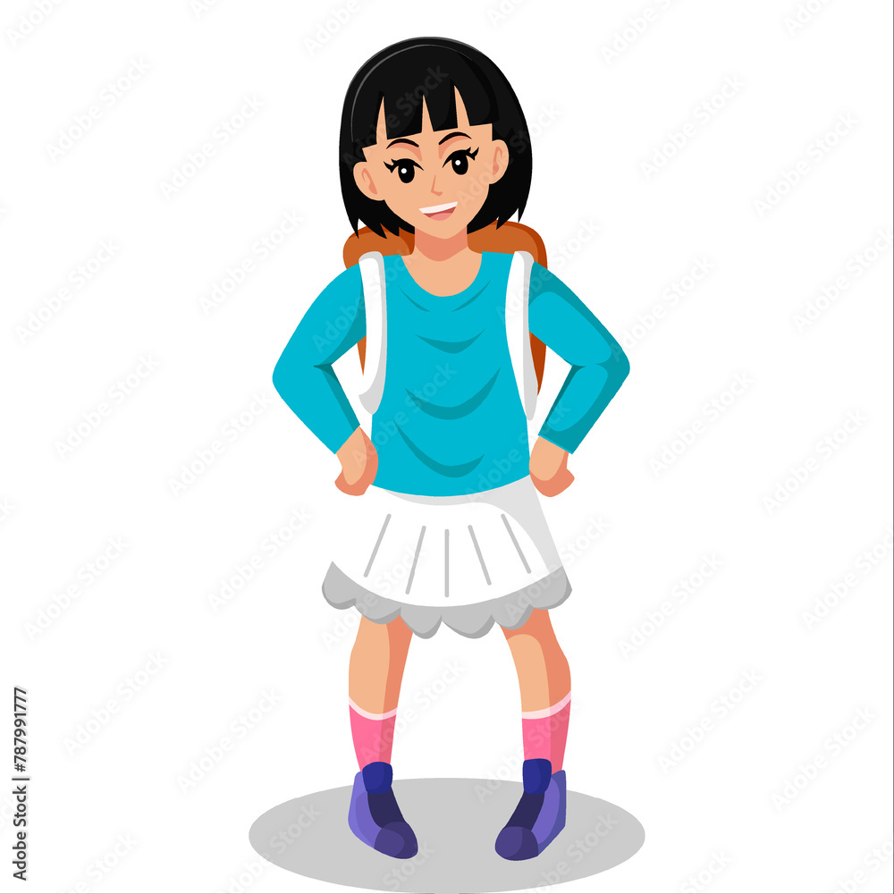 Adventurous Little Girl Character Design Illustration Adventurous Little Girl Character Design Illustration
