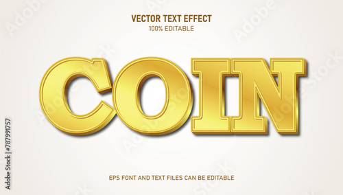Coin editable text effect