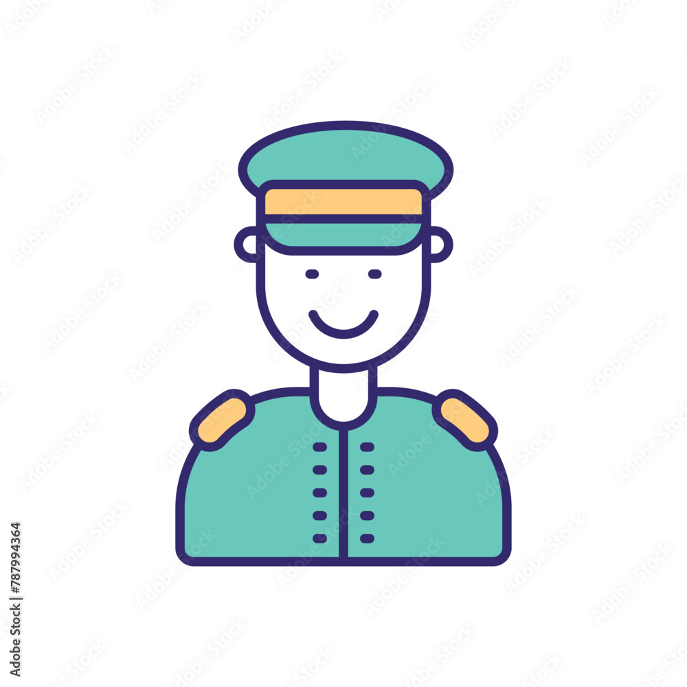 Army Officer vector icon Army Officer vector icon