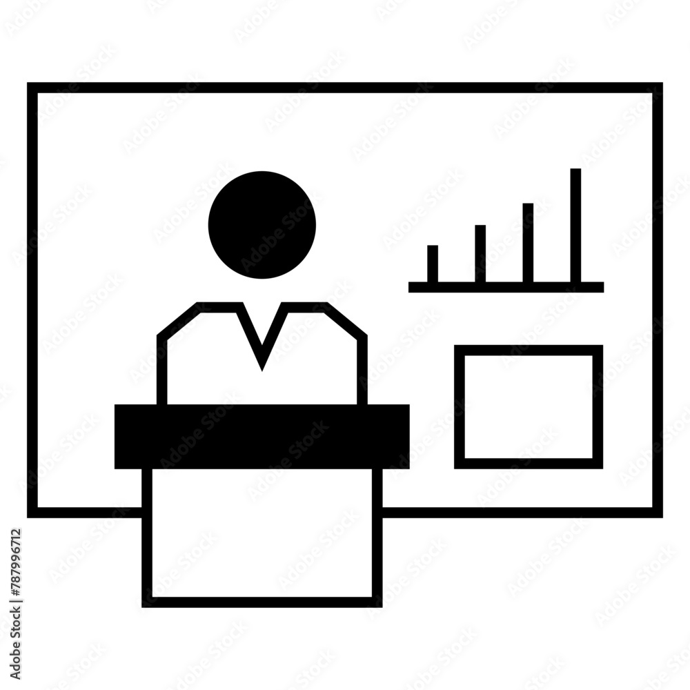Business meeting vector icon. Business meeting vector icon.