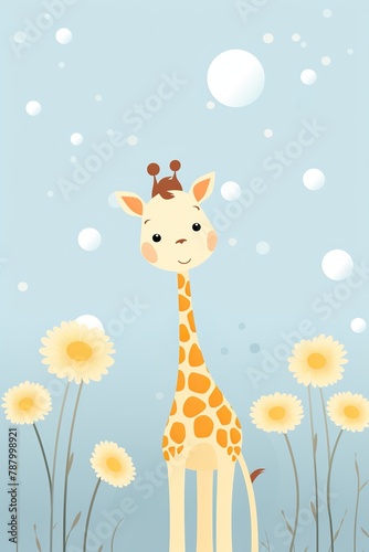 giraffe in the meadow