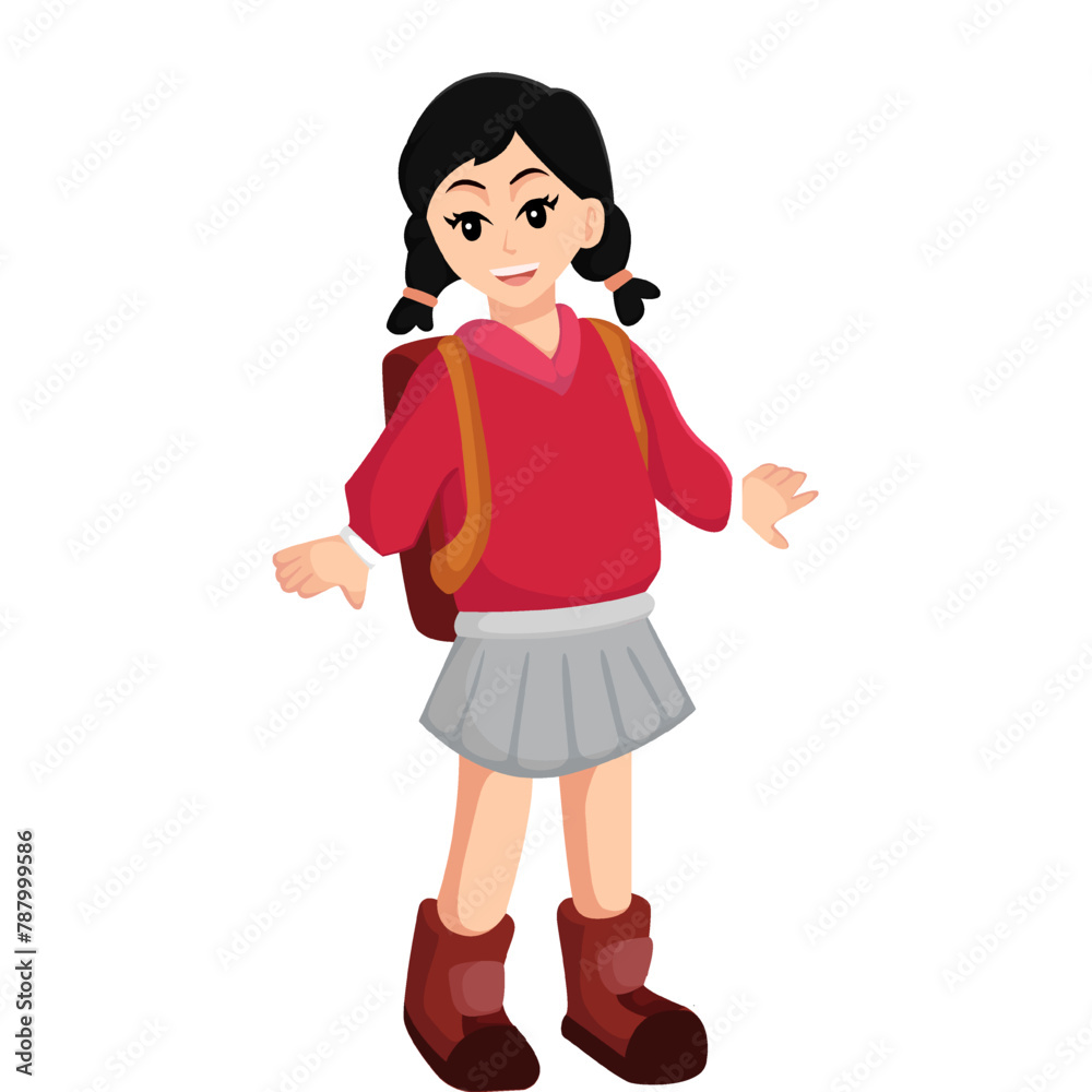 Little Traveler Character Design Illustration Little Traveler Character Design Illustration