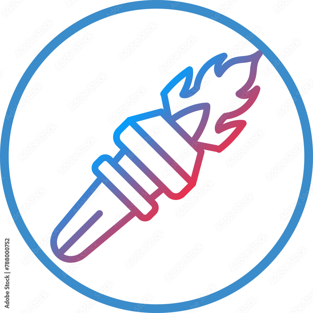 Vector Design Fire Torch Icon Style Vector Design Fire Torch Icon Style