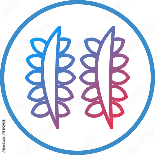 Vector Design Sheaf of Rice Icon Style
