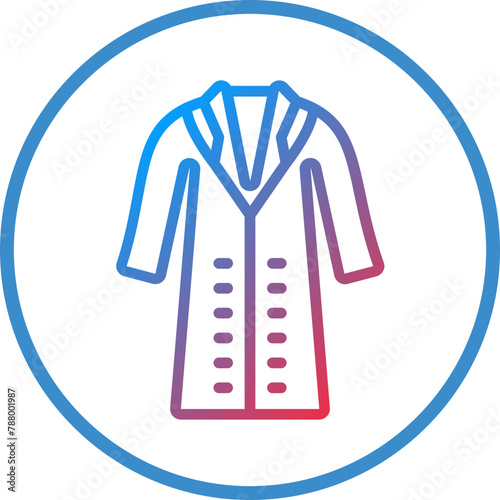 Vector Design Long Coat Icon Style
