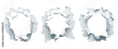 break through paper isolated on transparent background	
