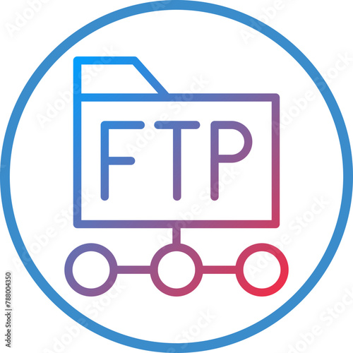 Vector Design Ftp Protocol Icon Style