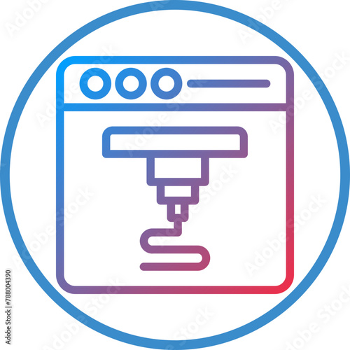 Vector Design Bioprinting Icon Style