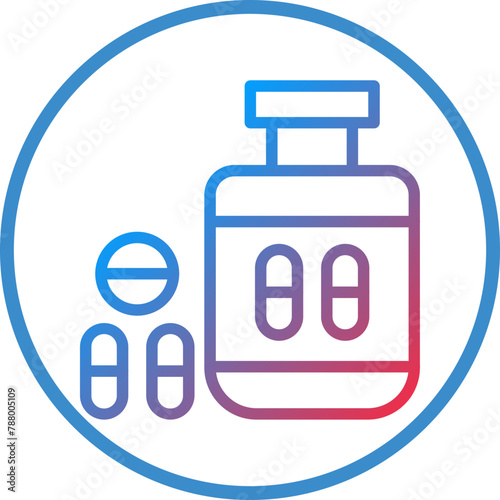 Vector Design Antidepressant Icon Style