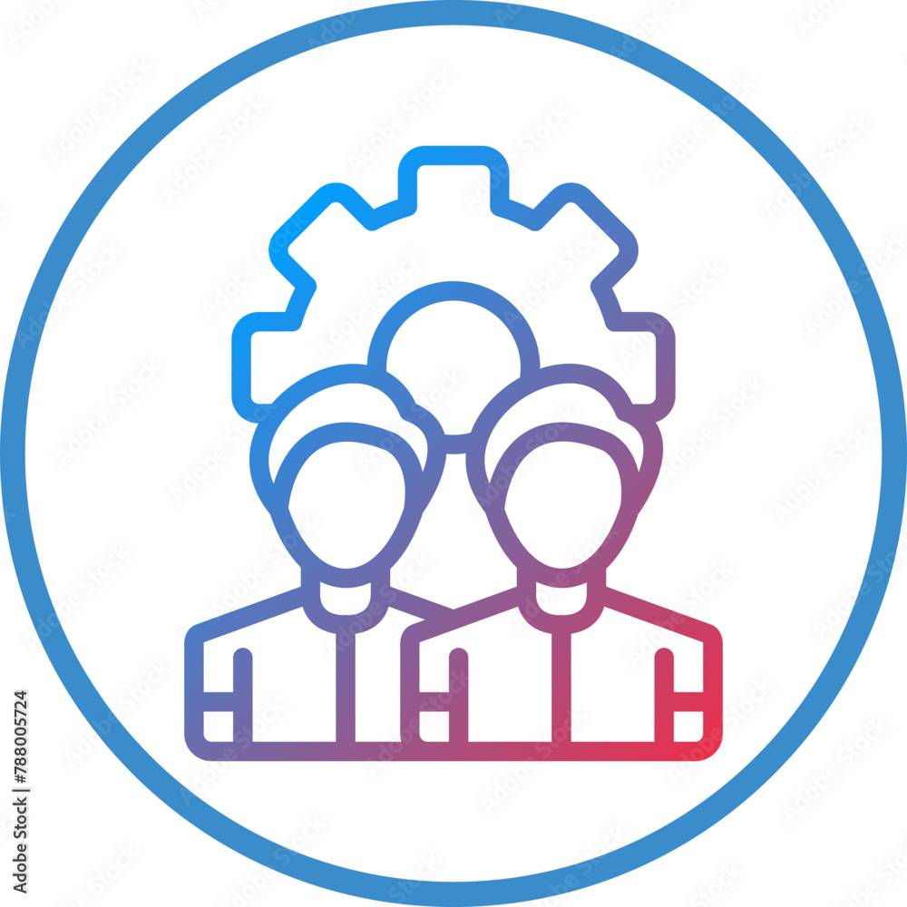 Vector Design Management Team Icon Style Vector Design Management Team Icon Style