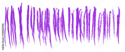 purple pencil strokes isolated on transparent background