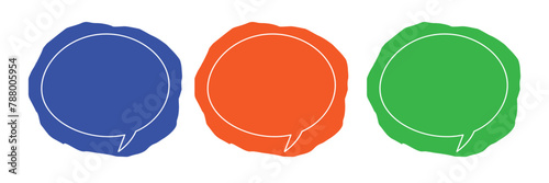 Set of speech bubbles. Vector illustration. Isolated on white background.