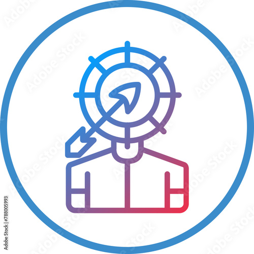 Vector Design Head Hunting Icon Style