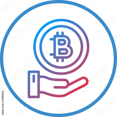 Vector Design Cryptocurrency Icon Style