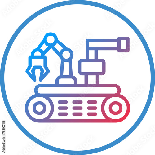 Vector Design Military Robot Icon Style