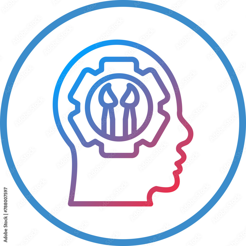 Vector Design Artistic Thinking Icon Style Vector Design Artistic Thinking Icon Style