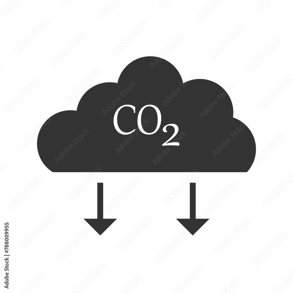 CO2 emissions in cloud vector icon. Carbon dioxide formula illustration symbol, smog pollution sign, environment logo. Vector illustration. Eps file 456. CO2 emissions in cloud vector icon. Carbon dioxide formula illustration symbol, smog pollution sign, environment logo. Vector illustration. Eps file 456.