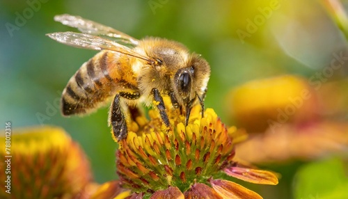 Honeybee Haven: Apis Mellifera and Helenium Flower