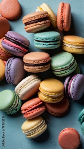 Wallpaper Mural Multi-colored macaroons as a work of confectionery art. Torontodigital.ca