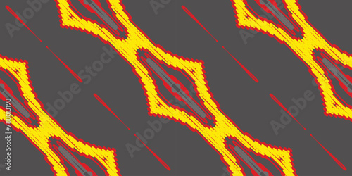 intricate geometric ethnic oriental ikat seamless pattern traditional textile design vector illustration