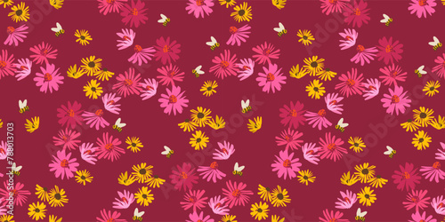 Floral seamless pattern. Vector design for paper, cover, fabric, interior decor and other