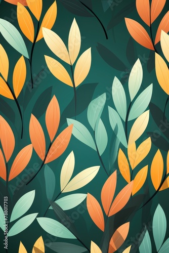 organic colorful leaves background illustration