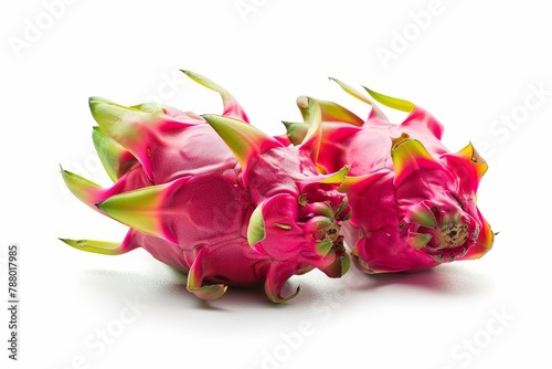 Colorful Dragon Fruit on white background