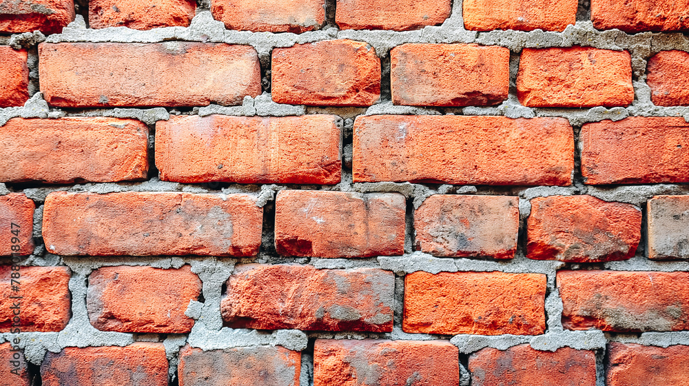 Obraz premium A brick wall with a white border