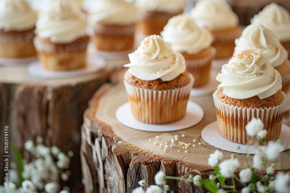 Country style cupcakes display Country style cupcakes display