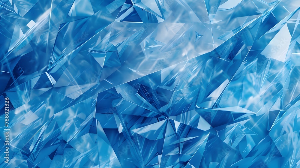 Azure Fractals - Abstract Geometric Ice Crystal Texture Azure Fractals - Abstract Geometric Ice Crystal Texture