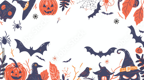 Happy Halloween greeting background with place 