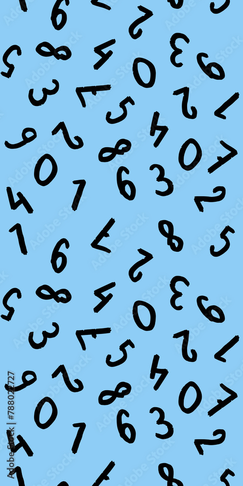template with the image of keyboard symbols. a set of numbers. Surface template. pastel blue background. Vertical image. Banner for insertion into site. template with the image of keyboard symbols. a set of numbers. Surface template. pastel blue background. Vertical image. Banner for insertion into site.