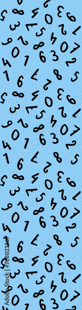 template with the image of keyboard symbols. a set of numbers. Surface template. pastel blue background. Vertical image. Banner for insertion into site. template with the image of keyboard symbols. a set of numbers. Surface template. pastel blue background. Vertical image. Banner for insertion into site.