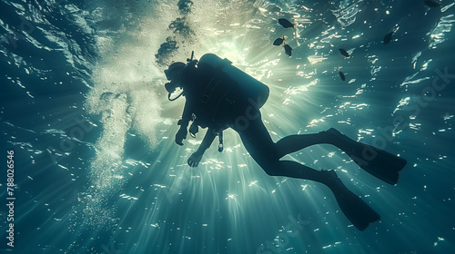 diver in the sea