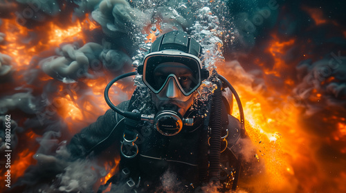 diver in the sea